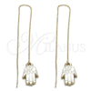 Arete Violador 5.114.012 Oro Laminado, Diseño de Manos, Pulido, Tono Dorado