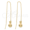 Arete Violador 5.113.008 Oro Laminado, Diseño de Pera, Pulido, Tono Dorado