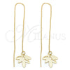 Arete Violador 5.114.004 Oro Laminado, Diseño de Oja, Pulido, Tono Dorado