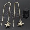 Arete Violador 5.116.004 Oro Laminado, Diseño de Estrella, Diamantado, Tono Dorado