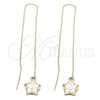 Arete Violador 5.114.008 Oro Laminado, Diseño de Estrella, Pulido, Tono Dorado