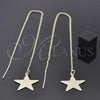Arete Violador 5.117.002 Oro Laminado, Diseño de Estrella, Pulido, Tono Dorado