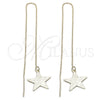 Arete Violador 5.117.002 Oro Laminado, Diseño de Estrella, Pulido, Tono Dorado