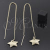 Arete Violador 5.119.007 Oro Laminado, Diseño de Estrella, Pulido, Tono Dorado
