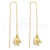 Arete Violador 5.117.011 Oro Laminado, Diseño de Delfín, Pulido, Tono Dorado