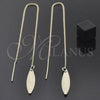 Arete Violador 5.115.004 Oro Laminado, Diseño de Oja, Pulido, Tono Dorado