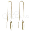 Arete Violador 5.115.004 Oro Laminado, Diseño de Oja, Pulido, Tono Dorado