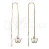 Arete Violador 5.122.014 Oro Laminado, Diseño de Mariposa, Pulido, Tono Dorado