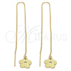 Arete Violador 5.118.007.1 Oro Laminado, Diseño de Flor, Mate, Tono Dorado