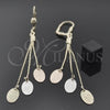 Arete Largo 5.068.009 Oro Laminado, Pulido, Tres Tonos