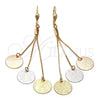 Arete Largo 5.088.004 Oro Laminado, Mate, Tres Tonos
