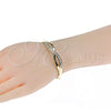 Aro Individual 5.230.001 Oro Laminado, Diseño de Infinito, con Blanca Zirconia Cubica, Pulido, Tono Dorado (10 MM Thickness, Size 5 (2.50 Diameter))