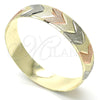 Aro Individual 03.08.0024.05 Chapa de Oro, Diamantado, Tres Tonos (14 MM Thickness, Size 5 (2.50 Diameter))