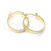 Argolla Pequeña 5.158.027 Oro Laminado, Diamantado, Tres Tonos