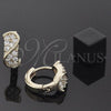 Argolla Huggie 5.130.003 Oro Laminado, con Blanca Zirconia Cubica, Pulido, Tono Dorado