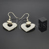 Arete Largo 02.59.0009 Oro Laminado, Diseño de Corazón, Pulido, Tono Dorado