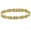 Pulsera Solida 03.102.0006 Oro Laminado, Diamantado, Tono Dorado (08 MM Thickness, 8 Inches Length)