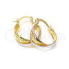 Argolla Pequeña 5.157.025 Oro Laminado, Diamantado, Tres Tonos
