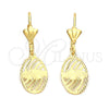 Arete Colgante 5.107.013 Oro Laminado, Diamantado, Tono Dorado