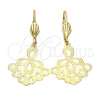 Arete Colgante 5.121.012 Oro Laminado, Diamantado, Tono Dorado