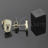 Arete Dormilona 02.64.0229 *PROMO* Oro Laminado, Diseño de Zapato, Esmaltado Blanco, Tono Dorado