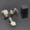Juego de Arete y Dije de Nino 10.64.0091 Oro Laminado, Diseño de Helado, Esmaltado, Tono Dorado