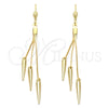 Arete Largo 5.094.009 Oro Laminado, Pulido, Tono Dorado