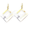 Arete Colgante 5.070.005 Oro Laminado, Pulido, Tres Tonos