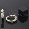 Argolla Huggie 5.131.022 Oro Laminado, con Blanca Zirconia Cubica, Pulido, Tono Dorado
