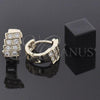 Argolla Huggie 5.132.027 Oro Laminado, con Blanca Zirconia Cubica, Pulido, Tono Dorado
