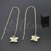 Arete Violador 5.113.003 Oro Laminado, Diseño de Mariposa, Pulido, Tono Dorado