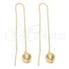 Arete Violador 5.114.002 Oro Laminado, Diseño de Fresa, Pulido, Tono Dorado