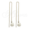 Arete Violador 5.115.002 Oro Laminado, Diseño de Estrella y Luna, Diamantado, Tono Dorado