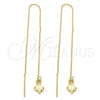 Arete Violador 5.116.003 Oro Laminado, Diseño de Oja, Pulido, Tono Dorado