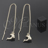 Arete Violador 5.118.011 Oro Laminado, Diseño de Delfín, Pulido, Tono Dorado