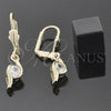 Arete Colgante 5.083.012.2 Oro Laminado, con Blanca Zirconia Cubica, Pulido, Tono Dorado