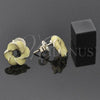Arete Dormilona 5.126.022 *PROMO* Oro Laminado, Diseño de Nudo, Esmaltado Amarillo, Tono Dorado