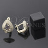 Arete Gancho Frances 5.127.047 Oro Laminado, Diseño de Gota, con Lavender Zirconia Cubica, Diamantado, Tono Dorado