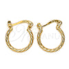 Argola de Niño 5.136.032.15 Oro Laminado, Cepillado, Tono Dorado