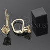 Arete Gancho Frances 5.128.094 Oro Laminado, con Dorado Zirconia Cubica, Pulido, Tono Dorado