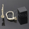 Arete Gancho Frances 5.128.106 Oro Laminado, con Aceituna Claro Zirconia Cubica, Pulido, Tono Dorado