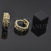 Argolla Huggie 5.133.010 Oro Laminado, Diseño de Flor, Pulido, Tono Dorado