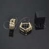 Argolla Huggie 5.133.013 Oro Laminado, Diseño de Bola, Pulido, Tono Dorado