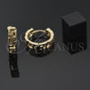 Argolla Huggie 5.133.018 Oro Laminado, Diseño de Llave Griega, Pulido, Tono Dorado