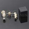 Arete Dormilona 02.63.2250 Oro Laminado, con Blanca Zirconia Cubica, Pulido, Tono Dorado