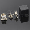 Arete Dormilona 02.63.2252 Oro Laminado, con Blanca Zirconia Cubica, Pulido, Tono Dorado