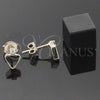 Arete Dormilona 02.63.2253 Oro Laminado, con Blanca Zirconia Cubica, Pulido, Tono Dorado