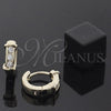 Argolla Huggie 5.132.031 Oro Laminado, con Blanca Zirconia Cubica, Pulido, Tono Dorado