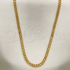 Gargantilla Basica 04.63.1287.20 Oro Laminado, Diseño de Rolo, Pulido, Tono Dorado (03 MM Thickness, 20 Inches Length)