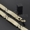 Pulsera Solida 5.035.008.1 Oro Laminado, Diseño de Besos y Abrazos, Pulido, Tono Dorado (08 MM Thickness, 8 Inches Length)